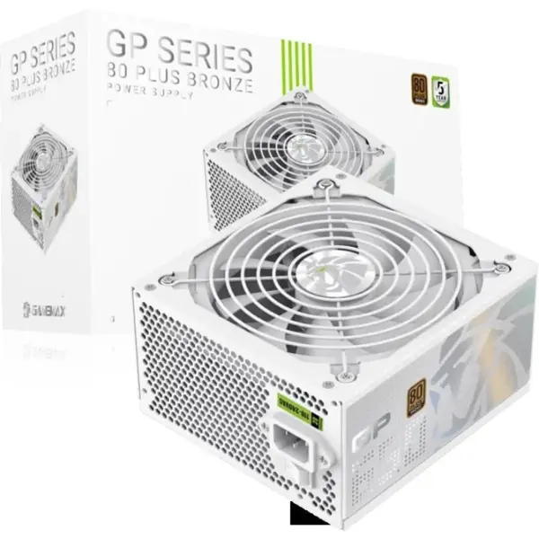 GameMax GP 650B WH 650W 80 Plus Bronze Power Supply Ultra-Stable Smart Fan Premium Heat Dissipation White
