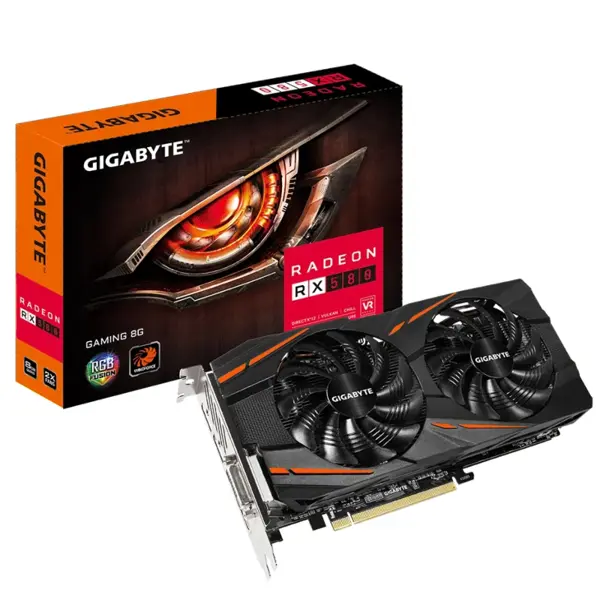 Gigabyte Radeon RX 580 GAMING 8GB - 256Bit Graphics Card - Pulled Out