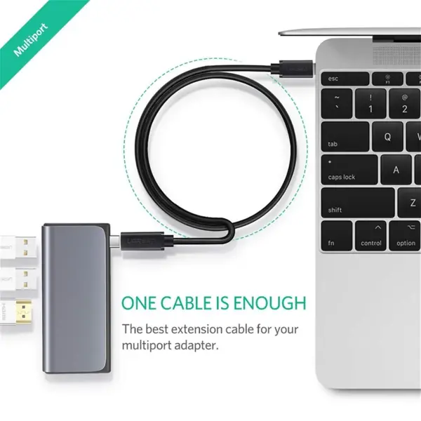 Ugreen USB Type C Extension Cable (10Gbps), USB 3.2 Type C Male to Female Fast Charging, Compatible with MacBook Pro iPad Pro Dell XPS Surface Switch DJI Mavic Dongle Hub, 1m