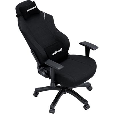 AndaSeat Luna Large Ergonomic Gaming Chair Black Fabric Racing Style Gaming Chair Breathable Fabric Heavy Duty Lumbar Support Office & Gaming Chair