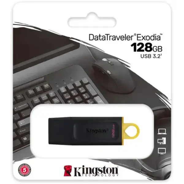 Kingston DataTraveler Exodia 128GB USB 3.2 Flash Drive DTX/128GB High Speed Portable Pen Drive USB Storage Device Fast Data Transfer
