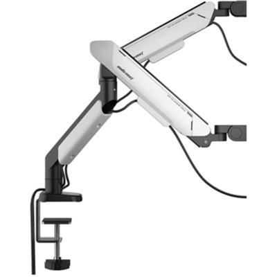 AndaSeat STEALTH PRO II DUO A9-2S Dual Monitor Arm, White and Black