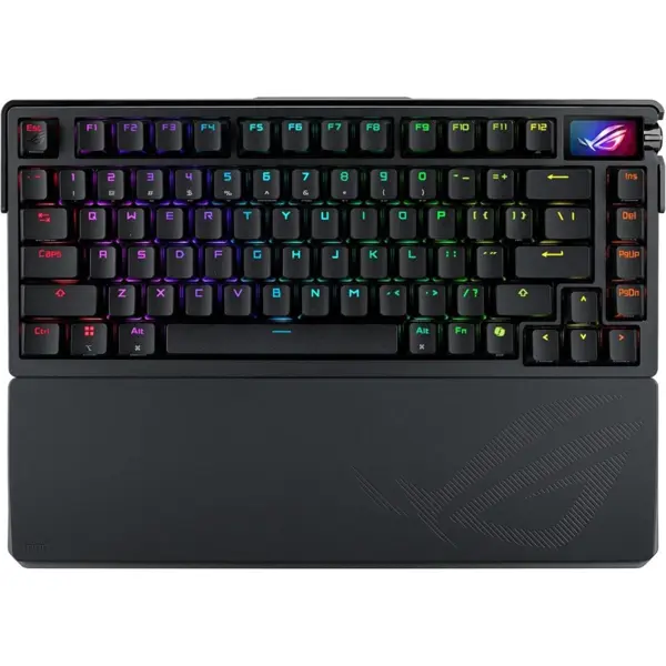 ASUS ROG Azoth Extreme 75% Custom Wireless Mechanical Keyboard - Aluminum Chassis, Carbon Fiber Plate, Gasket Mount, OLED Touchscreen, ROG NX Snow Switches, PBT Keycaps
