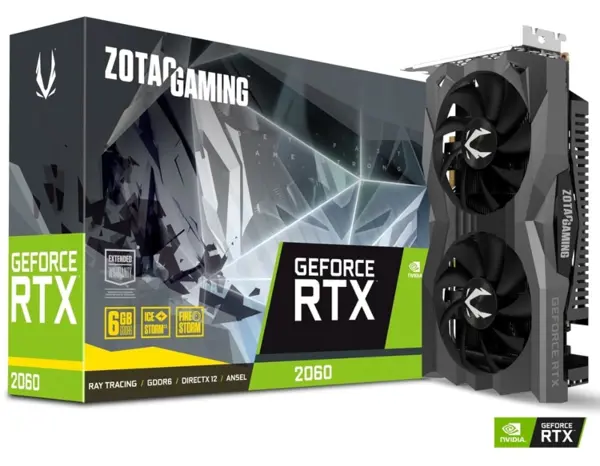 ZOTAC GAMING GeForce RTX 2060 6GB - 192Bit GDDR6 Graphics Card - Pulled Out