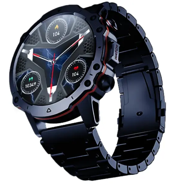 Zero Lifestyle Revoltt Smartwatch – Pakistan's First Stainless Steel Smartwatch, 1.78" AMOLED Display, Bluetooth Calling, GPS, AI Voice Assistant, IP68 Waterproof – Blue | Gold | Silver | Gun Metal