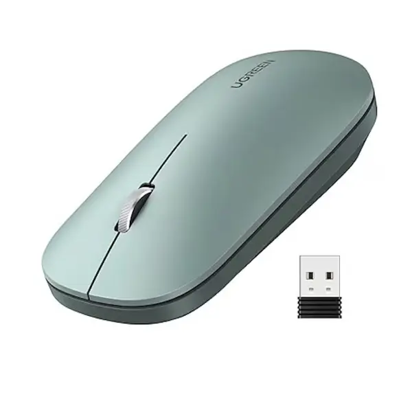 UGREEN 90374 Wireless Mouse (Green) Ultra Slim 2.4G Optical Cordless