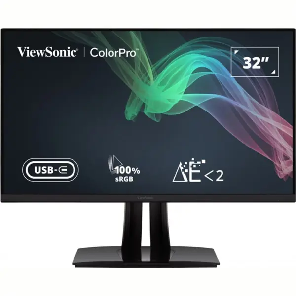 ViewSonic VP3256-4K ColorPro 32" 4K UHD Pantone Validated 100% sRGB & Factory Pre-Calibrated Monitor with 60W USB-C