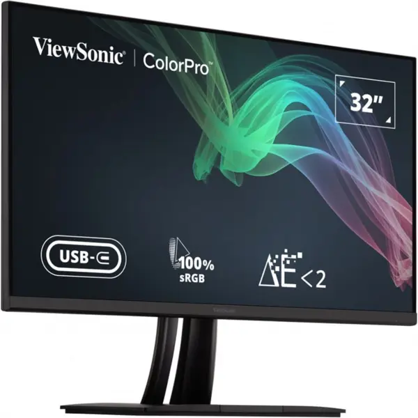ViewSonic VP3256-4K ColorPro 32" 4K UHD Pantone Validated 100% sRGB & Factory Pre-Calibrated Monitor with 60W USB-C