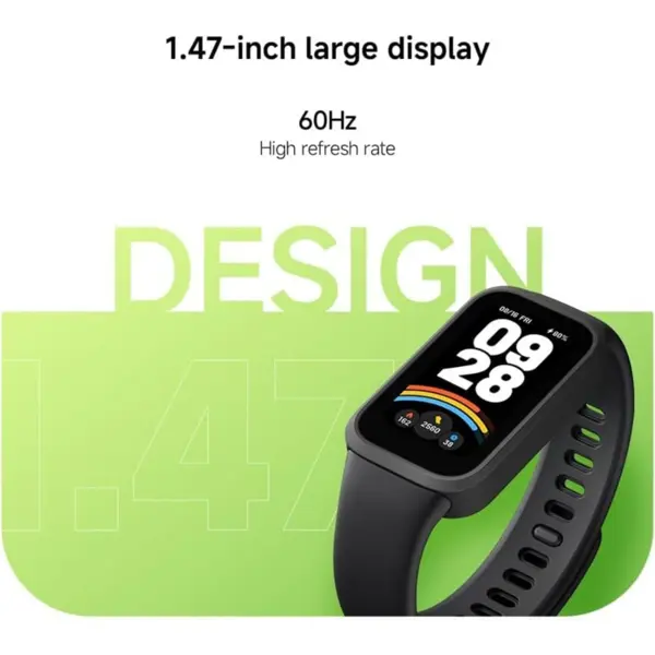 Xiaomi Smart Band 9 Active Global Version, 1.47 Inch Display, 60Hz, 18-Day Battery, 5ATM, Pink