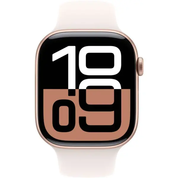 Apple Watch Series 10 GPS 42mm Rose Gold Aluminum Case with Light Blush Sport Band Smartwatch