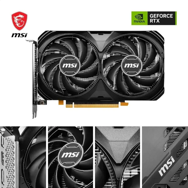 MSI GeForce RTX 4060 Ti Ventus 2X Black 16GB OC Graphics Card