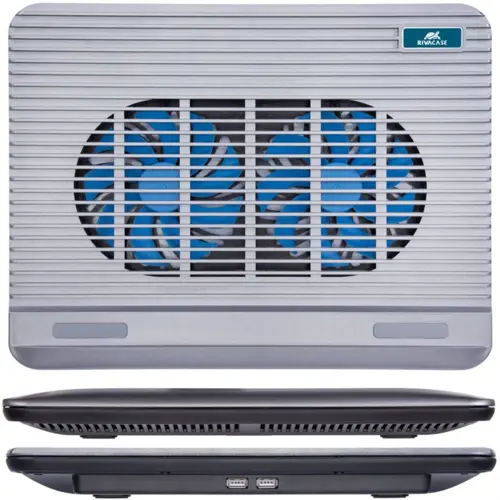 RIVACASE 5555 Cooling Pad for Laptops Up to 15.6" - Ergonomic Dual Fan Design