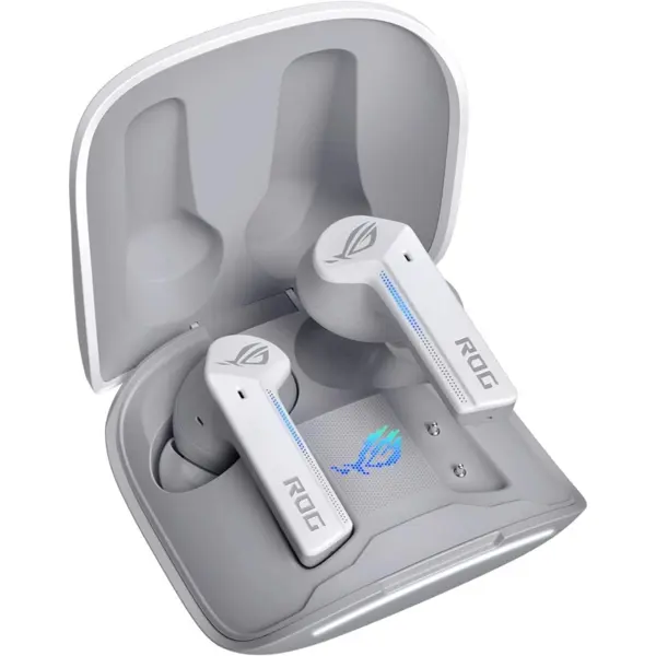 ASUS ROG Cetra True Wireless Gaming Earbuds - Low-Latency BT, ANC, 27H Battery, IPX4, Wireless Charging, White