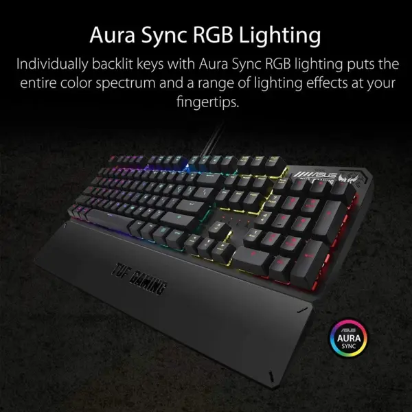 Asus Tuf Gaming K3 RGB Mechanical Keyboard - Red Linear Switch