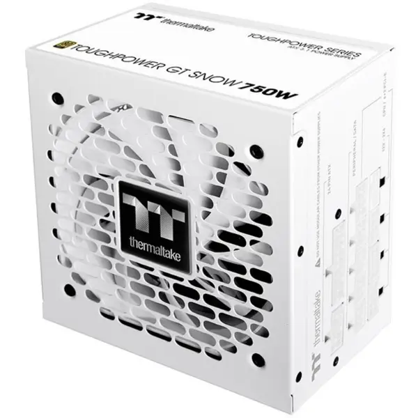 Thermaltake Toughpower GT Snow Power Supply, 750W, 80 PLUS Gold, Fully Modular, ATX 3.1, PCIe Gen 5.1, White