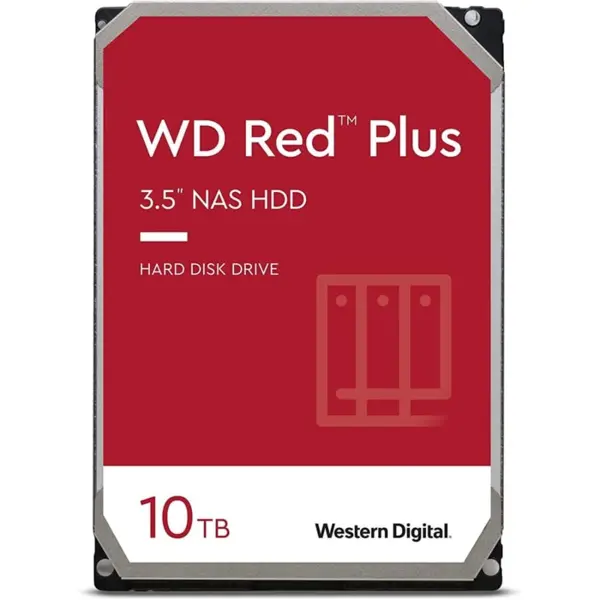 WD 10TB Red Plus NAS Hard Drive 3.5" from Western Digital, WD101EFBX, SATA 6Gb/s, 256MB Cache