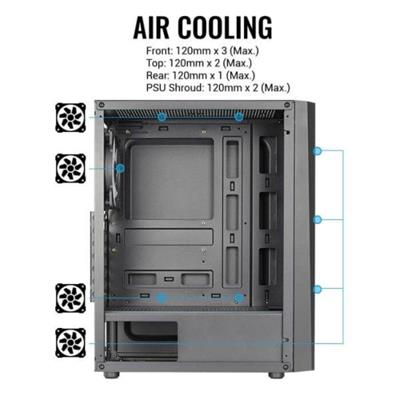 AeroCool Delta RGB Tempered Glass Mid-Tower ATX Case