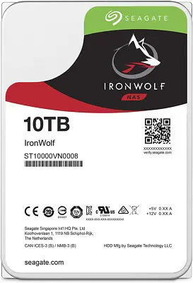 Seagate IronWolf 10TB NAS Internal Hard Drive – SATA 6Gb/s 3.5" HDD for Home Servers & RAID