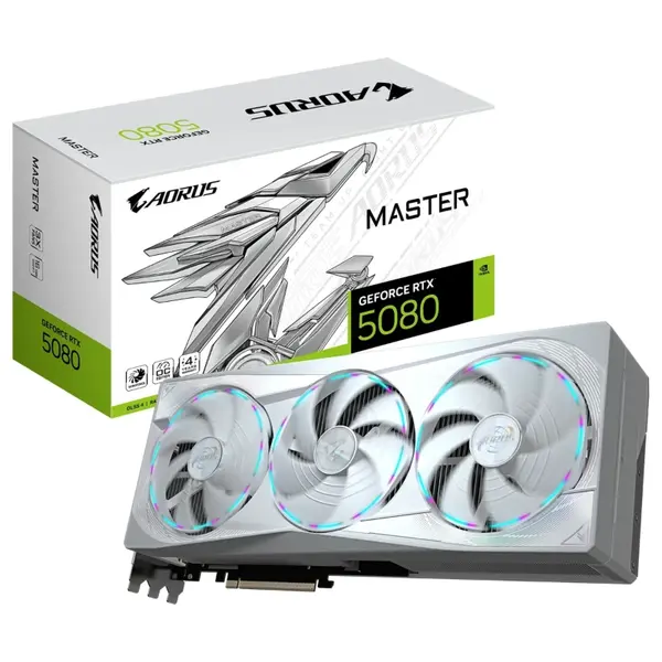 Gigabyte AORUS GeForce RTX 5080 MASTER ICE 16GB GDDR7 Graphics Card