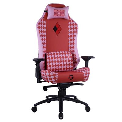 GameOn x DC Licensed Gaming Chair Harley Quinn – Premium Racing Gaming Chair with 4D Armrests & Metal Base