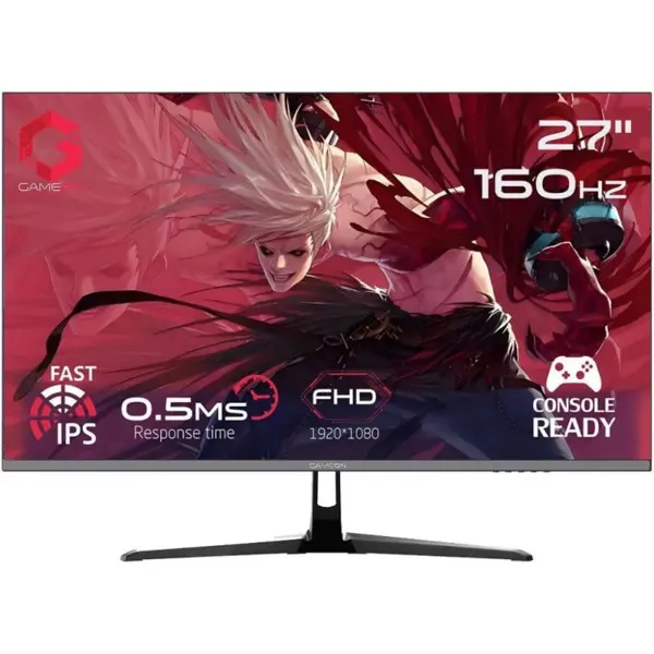 GAMEON GOES27FHD160IPS 27″ Gaming Monitor IPS Display FHD Resolution 160Hz Refresh Rate 0.5ms (MPRT) Response Time AMD FreeSync Technology Black