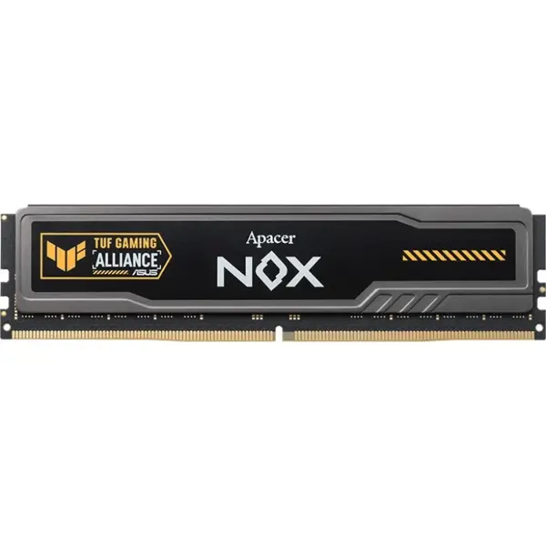 Apacer NOX TUF Gaming Alliance DDR5 Desktop Memory Module, 16GBx1, 5200MHz, CL40-40-40-80, 1.25V, AH5U16G52C522UTAA-1, Black