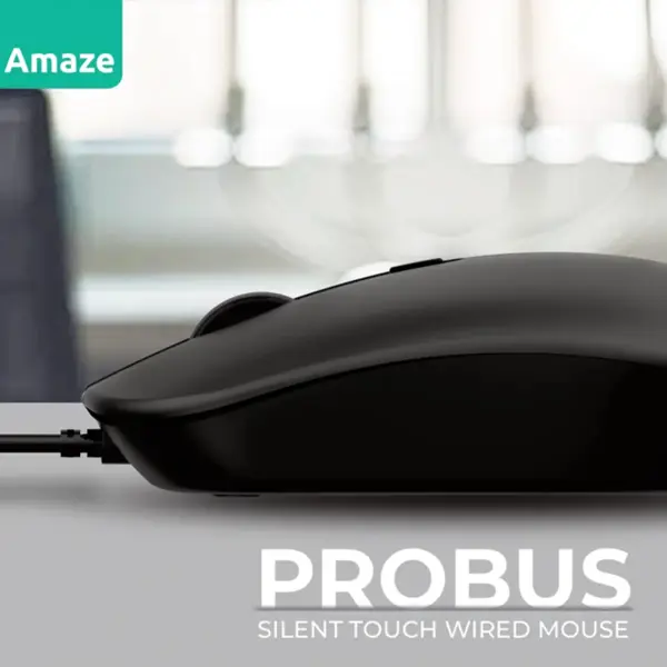 Amaze A704 Probus Series Silent Touch Wired Mouse  