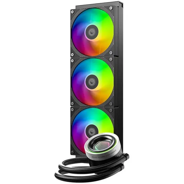 ID-COOLING FX360 INF Water Cooling System, 360mm Radiator, 3x120mm Fans, 300-2000rpm, ARGB, Max TDP 350W, LGA1851 115X 1200 1700 AM4 AM5, Black