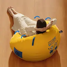 AndaSeat Minions Bean Bag with Footrest – XL Size, Yellow/Black Fabric