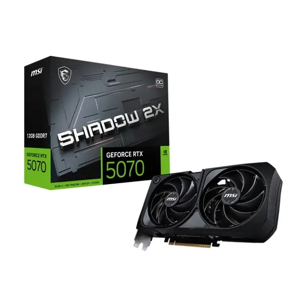 MSI SHADOW GeForce RTX 5070 12GB 2X OC GDDR7 PCIe 5.0 x16 Graphics Card