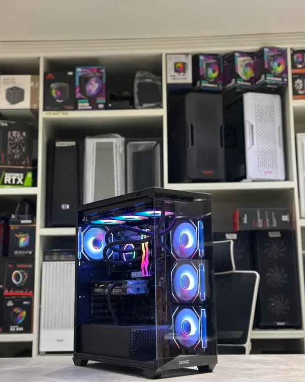 SONIC K10 Black Gaming Case With 3 Infinity ARGB Fans & Tempered Glass Side Panel