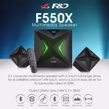 F&D F550X 2.1 Bluetooth Deep Bass Woofer Speakers with All Functions