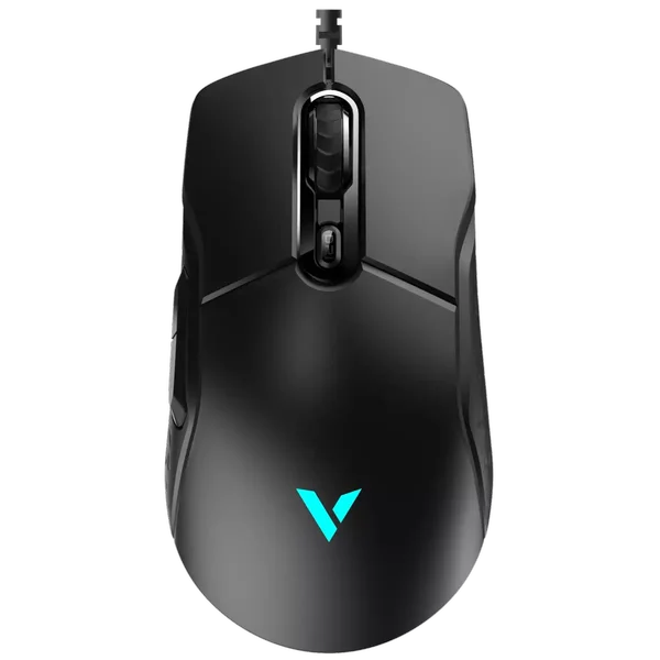 Rapoo VT200 Wired Gaming Mouse with Ergonomic Design, 6200 DPI, 8 Programmable Buttons, 1000Hz, Onboard Memory, Black