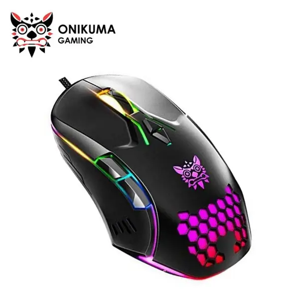 ONIKUMA CW902 Black Wired Gaming Mouse - 6400 DPI, 7 Button, RGB