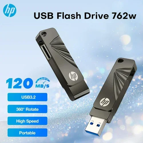 HP 762w 32GB USB 3.2 Flash Drive – High-Speed Pen Drive, Plug & Play, Durable Build