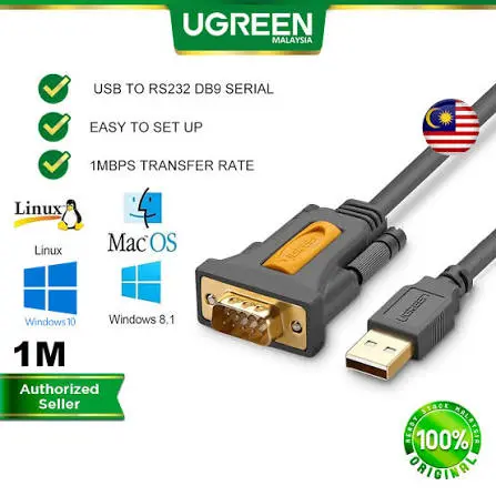 UGREEN USB to DB9 RS-232 Female Serial Adapter Cable 1.5M | USB to Serial Converter