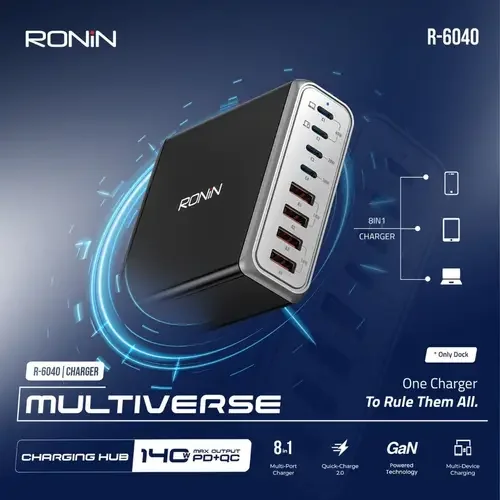 Ronin R-6040 Multiverse 140W 8-in-1 Charger