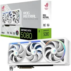 ASUS ROG Astral GeForce RTX 5080 White OC Edition 16GB GDDR7 Gaming Graphics Card