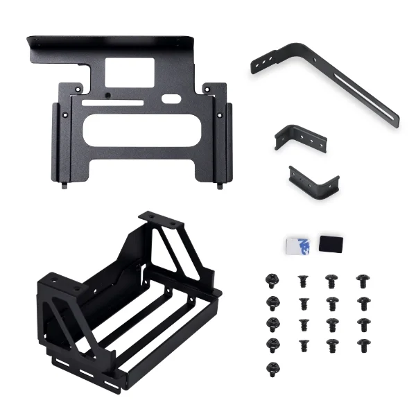 Lian Li O11DE-6X O11 Dynamic EVO Upright GPU Kit – Bracket Only, Black, Vertical GPU Mount Bracket