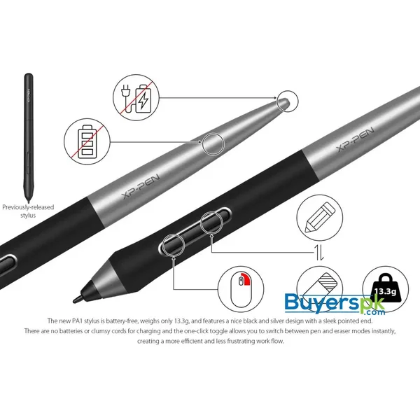 XP-PEN Deco Pro Medium Graphics Drawing Tablet – Professional 11 x 6 Inch Pen Tablet | 8192 Pressure Levels | Tilt Support | Dual Wheel Design for Artists & Designers