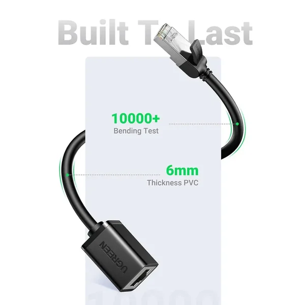 UGREEN CAT 6 F/UTP Ethernet Extension Cable 3m | RJ45 Male to Female LAN Extender