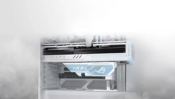 ASUS ROG Herculx XH01 Graphics Card Holder White GPU Anti-Sag Support Bracket Adjustable Gaming PC GPU Stand