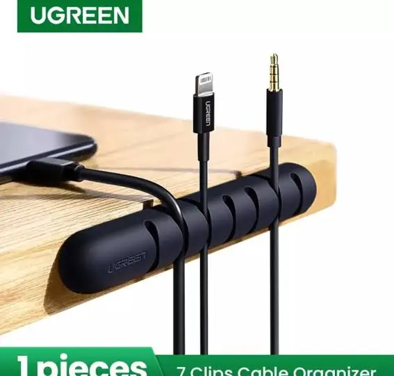UGREEN Desk Cable Organizer 2 Pack | Cable Management Clip Holder