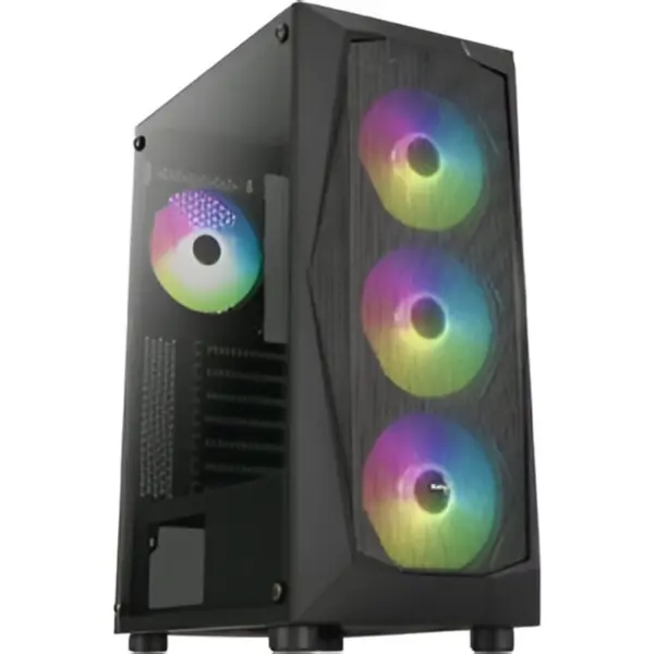 Thunder Saber TGC-1008 ATX Desktop Case, Front Mesh – 3x ARGB Fans Pre-Installed