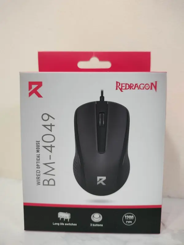 Redragon BM-4049 Wired USB Mouse 1000 DPI Optical Mouse for Laptop PC Office Gaming