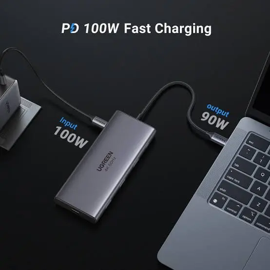 UGREEN USB-C to USB-A 3.2 USB-A 3.0 2x USB-C 3.2 2x HDMI RJ45 Gigabit SD TF PD Port Converter 10-in-1 10Gbps Dual 4K60Hz