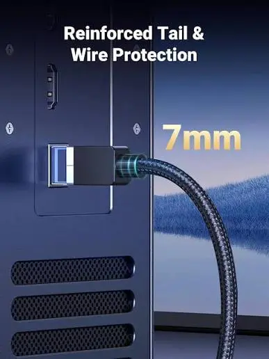 UGREEN CAT 8 Shielded Braided Ethernet Cable 2m | High Speed Gaming LAN Cable