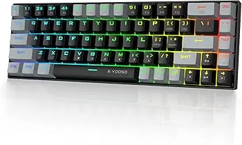 E-YOOSO Z-686 RGB Mechanical Gaming Keyboard 65% Compact Hot-Swappable Gaming Keyboard
