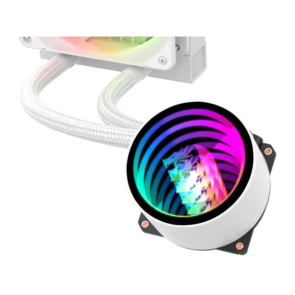 CCW-3011W White ARGB Liquid CPU Cooler 240mm Dual 120mm Fans AIO Cooling System Intel AMD Gaming PC