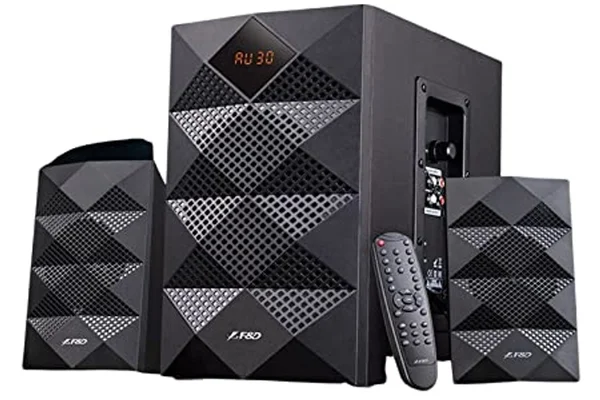 F&D A180X 2.1 Bluetooth Deep Bass Woofer Speakers with Remote, USB & FM